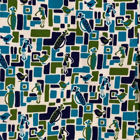 Liz Golf Midcentury Palm Sprigs Print Claiborne Skort/Skirt Size 12 - Picture 6 of 10